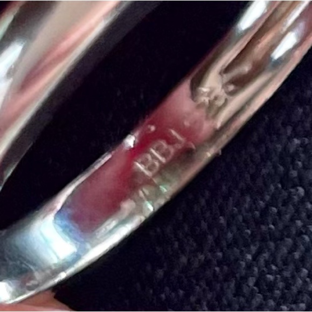 Elegant Sterling Silver and bright Aqua Gemstone RingLab Diamonds Sz 7 JBL 925 - Picture 7 of 9
